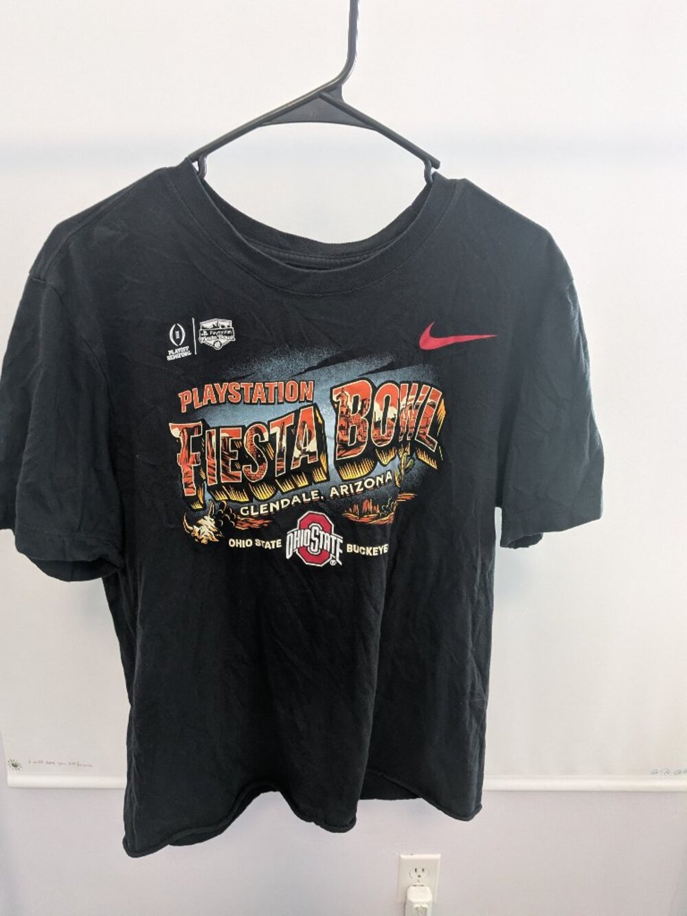 Nike Ohio State Buckeyes PlayStation Fiesta Bowl CFP Semifinal Tee Black M